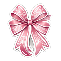 pink bow flower SVG PNG design with pink floral elements