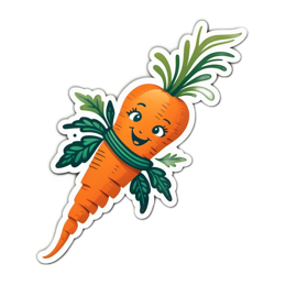 sticker carrot SVG PNG design