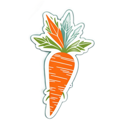 carrot illustration SVG PNG design with clean design elements