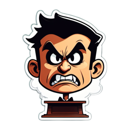 character expression angry SVG PNG design with clean design elements