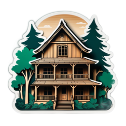 nature house SVG PNG design with clean design elements
