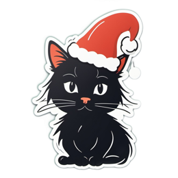 christmas cat sticker SVG PNG design