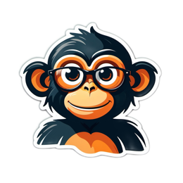 funny monkey SVG PNG design with clean design elements
