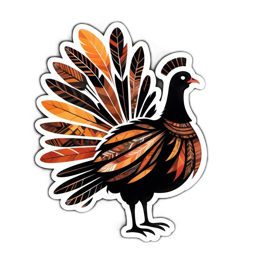 farm turkey feathers SVG PNG design with clean design elements