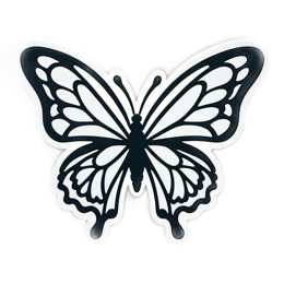 black white butterfly SVG PNG design with clean design elements