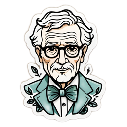 sticker vintage portrait SVG PNG design with clean design elements