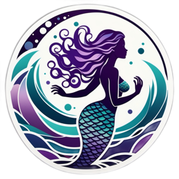 mermaid waves SVG PNG design with clean design elements