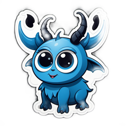 blue goat character SVG PNG design