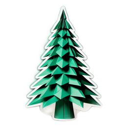 christmas tree papercraft SVG PNG design with clean design elements