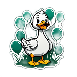 duck balloons SVG PNG design with clean design elements