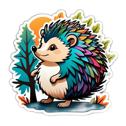 fantasy hedgehog SVG PNG design with clean design elements