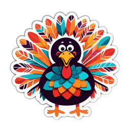 turkey colored feathers SVG PNG design with clean design elements