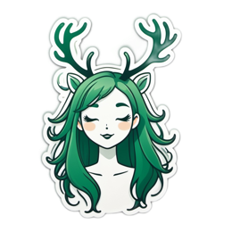 illustration deerwoman SVG PNG design