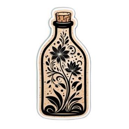 flora floral SVG PNG design with black floral elements