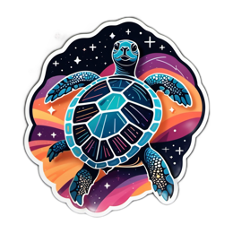 fantasy turtle sticker SVG PNG design with clean design elements