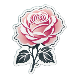flower roses SVG PNG design with clean design elements, white and pink floral elements