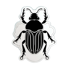 beetle sticker SVG PNG design with clean design elements