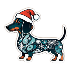 christmas dachshund SVG PNG design