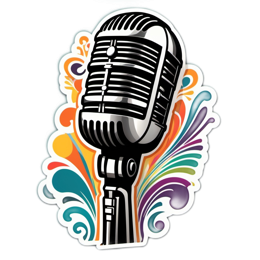 microphone colorful SVG PNG design