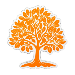 tree orange SVG PNG design with clean design elements