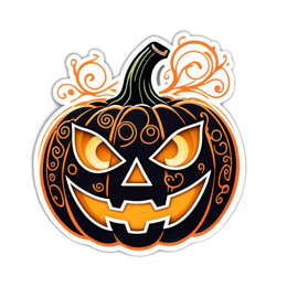 pumpkin sticker SVG PNG design