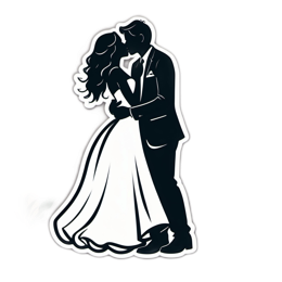 wedding kiss SVG PNG design