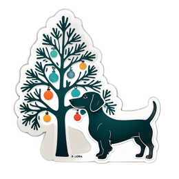 pets tree ornaments SVG PNG design with clean design elements