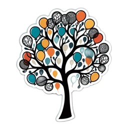 balloons tree SVG PNG design