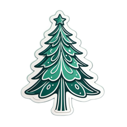 decoration tree sticker SVG PNG design with clean design elements