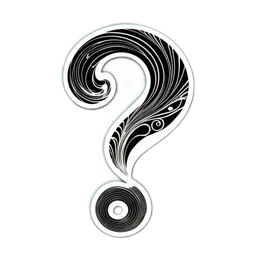 pattern question mark SVG PNG design with clean design elements
