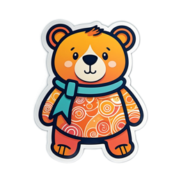 fantasy cartoon bear SVG PNG design with clean design elements