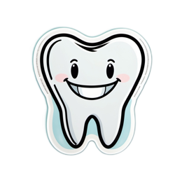 cartoon tooth SVG PNG design with clean design elements