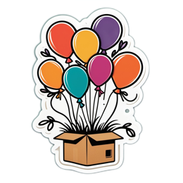 balloon box SVG PNG design
