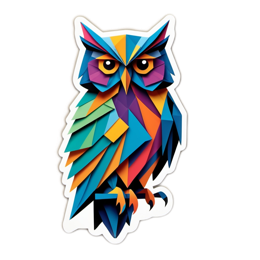 colorful owl SVG PNG design with clean design elements