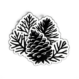 stickers pinecones SVG PNG design with clean design elements