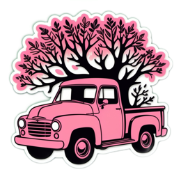 truck tree SVG PNG design with clean design elements