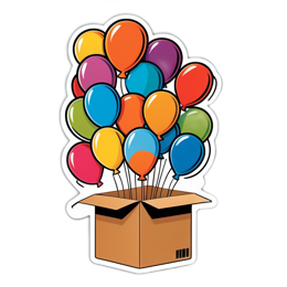 balloons box SVG PNG design