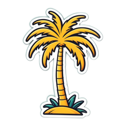 palm tree sunshine SVG PNG design with clean design elements