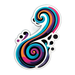 colorful swirl SVG PNG design with clean design elements