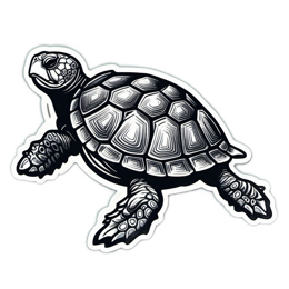 turtle blackwhite SVG PNG design with clean design elements