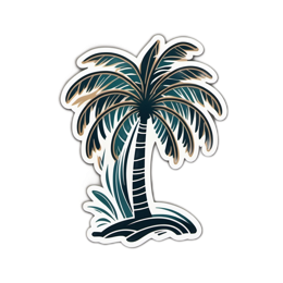 palm tree leaf SVG PNG design with clean design elements