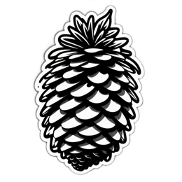 pinecone sticker SVG PNG design with clean design elements