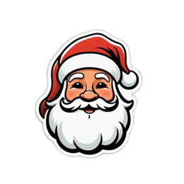 father christmas sticker SVG PNG design with clean design elements