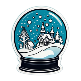 snow scenery SVG PNG design with clean design elements