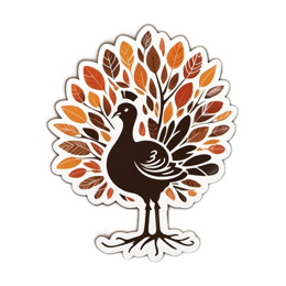 autumn peacock leaves SVG PNG design with clean design elements