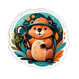 sticker explorer SVG PNG design with clean design elements