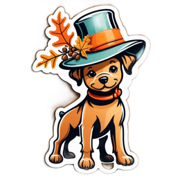 holiday hat autumn SVG PNG design with orange floral elements