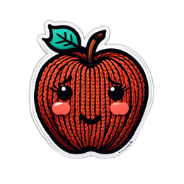 sticker kawaii apple SVG PNG design