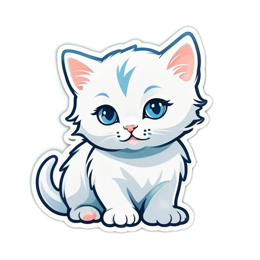 cute white cat SVG PNG design