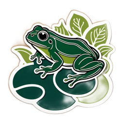 frog nature SVG PNG design with clean design elements